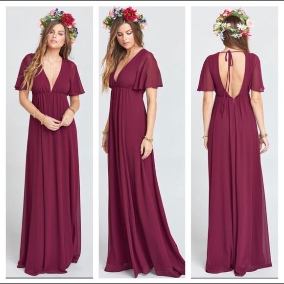 Show me your MUMU burgundy maxi dress - Picture 1 of 9